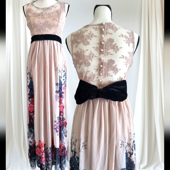 Dresses & Skirts - Bridgerton feel Elegant lace detail chiffon dress